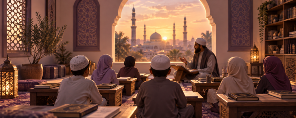 Children learning Quran